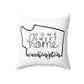 Home Sweet Home Washington Decorative Pillow | Gift For Her | Home Decor | State Gift | Customized State Pillow