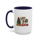 Ho Ho Ho Christmas Mug | Cute Christmas Tree Gift Mug | Christmas Gift | 11oz Accent Mug | 15oz Accent Mug