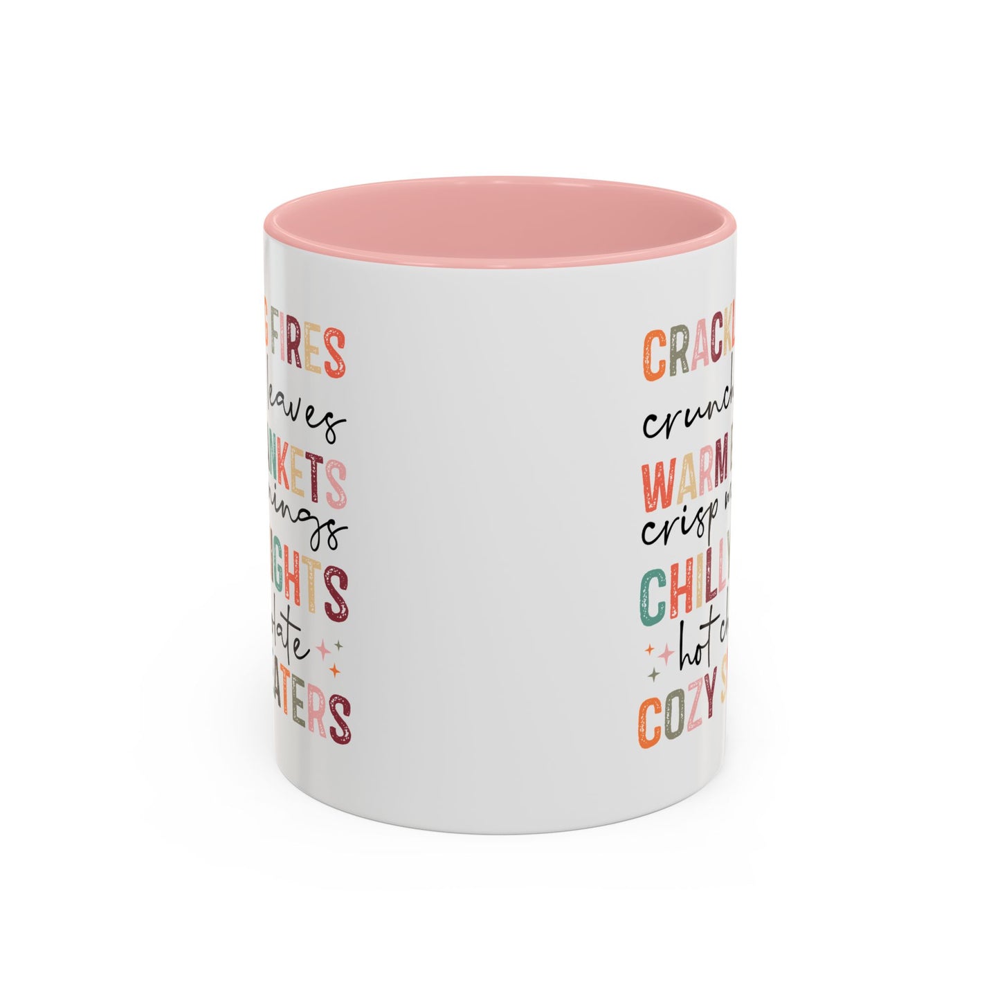 Colorful Crackling Fires Crunchy Leaves Fall Vibes Mug | Fall Season Mug | Nature Lover Gift Idea | Fall Mug | 11oz Accent Mug | 15oz Accent Mug