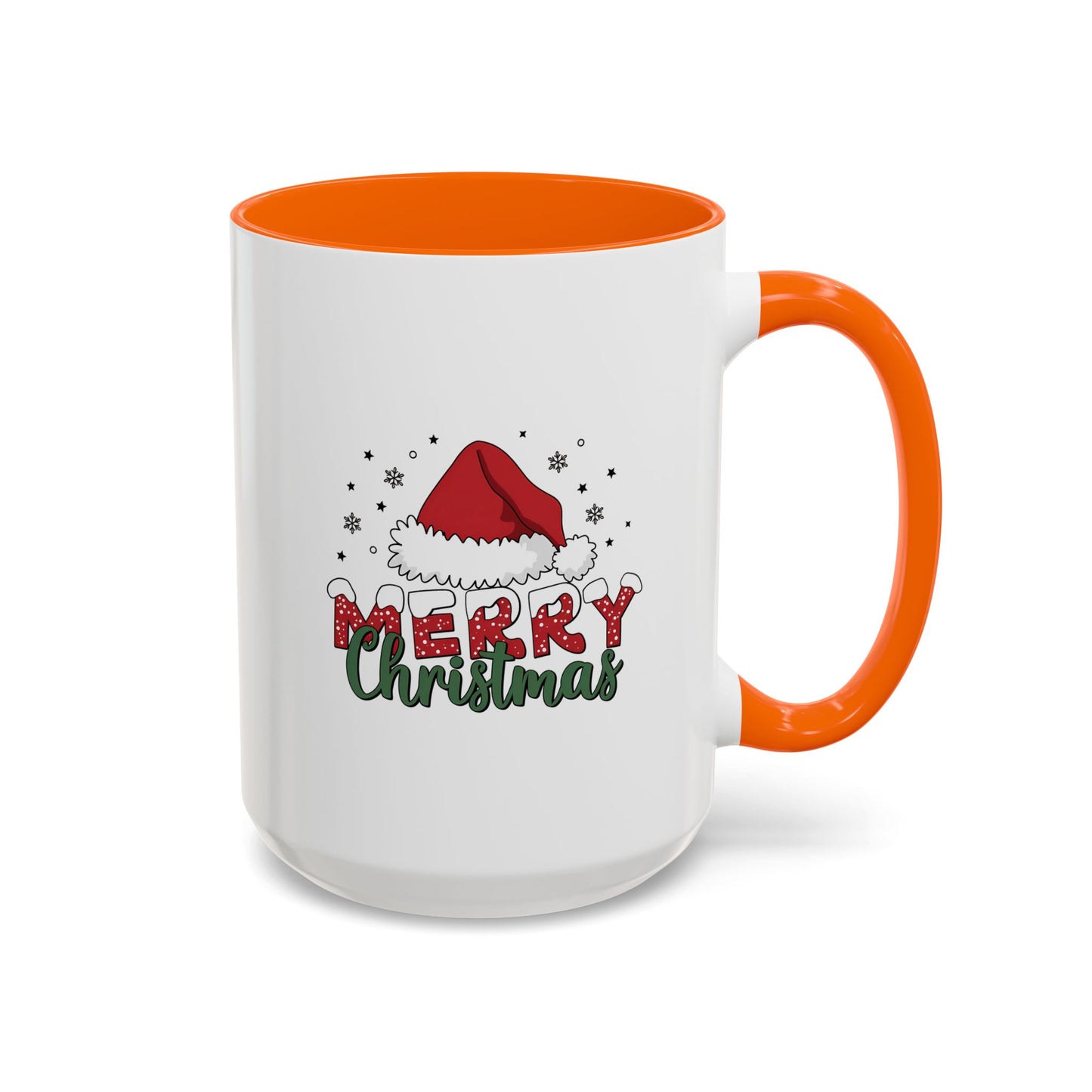 Merry Christmas Santa Hat | Cute Christmas Mug | Christmas Gift | 11oz Accent Mug | 15oz Accent Mug | Gift for Kids | Teen Gitf