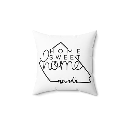 Home Sweet Home Nevada Decorative Pillow | Gift For Her | Home Decor | State Gift | Customized State Pillow