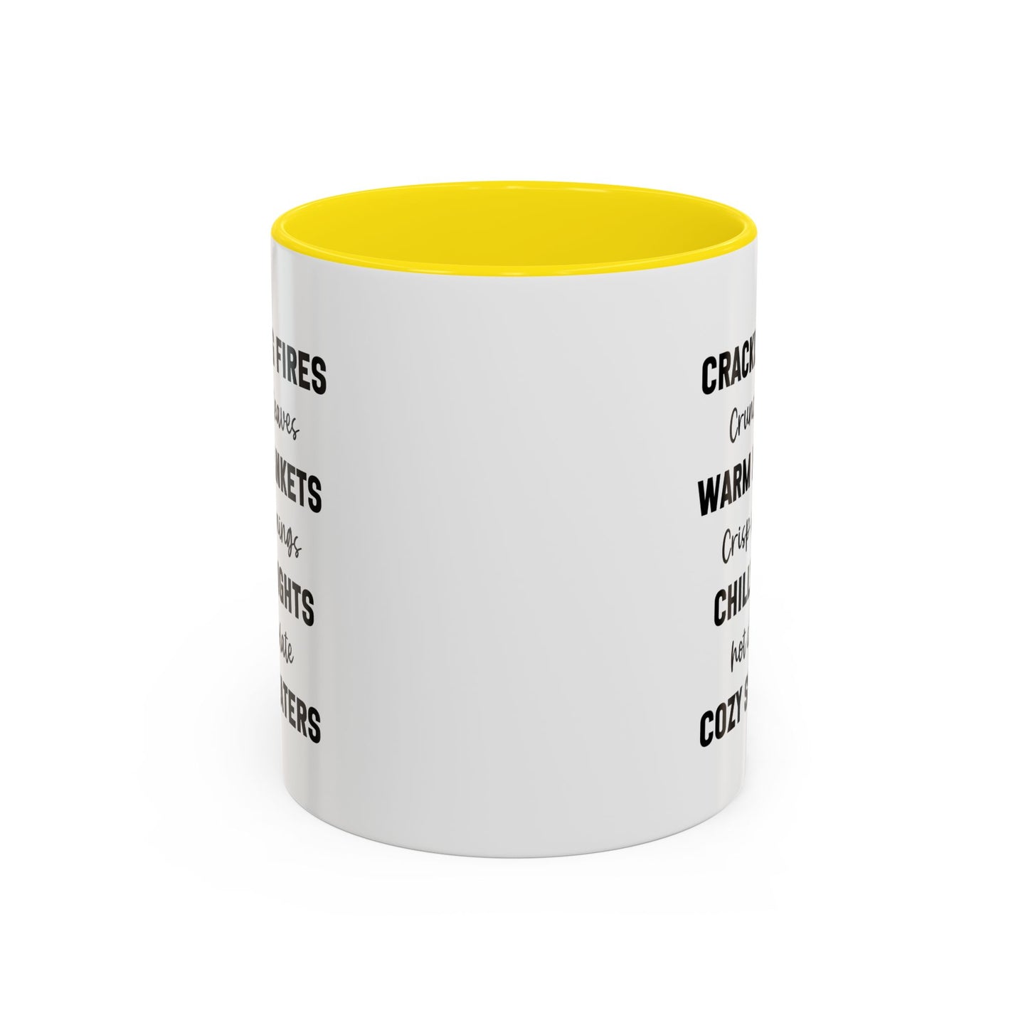 Crackling Fires Crunchy Leaves Fall Vibes Mug | Fall Season Mug | Nature Lover Gift Idea | Fall Mug | 11oz Accent Mug | 15oz Accent Mug