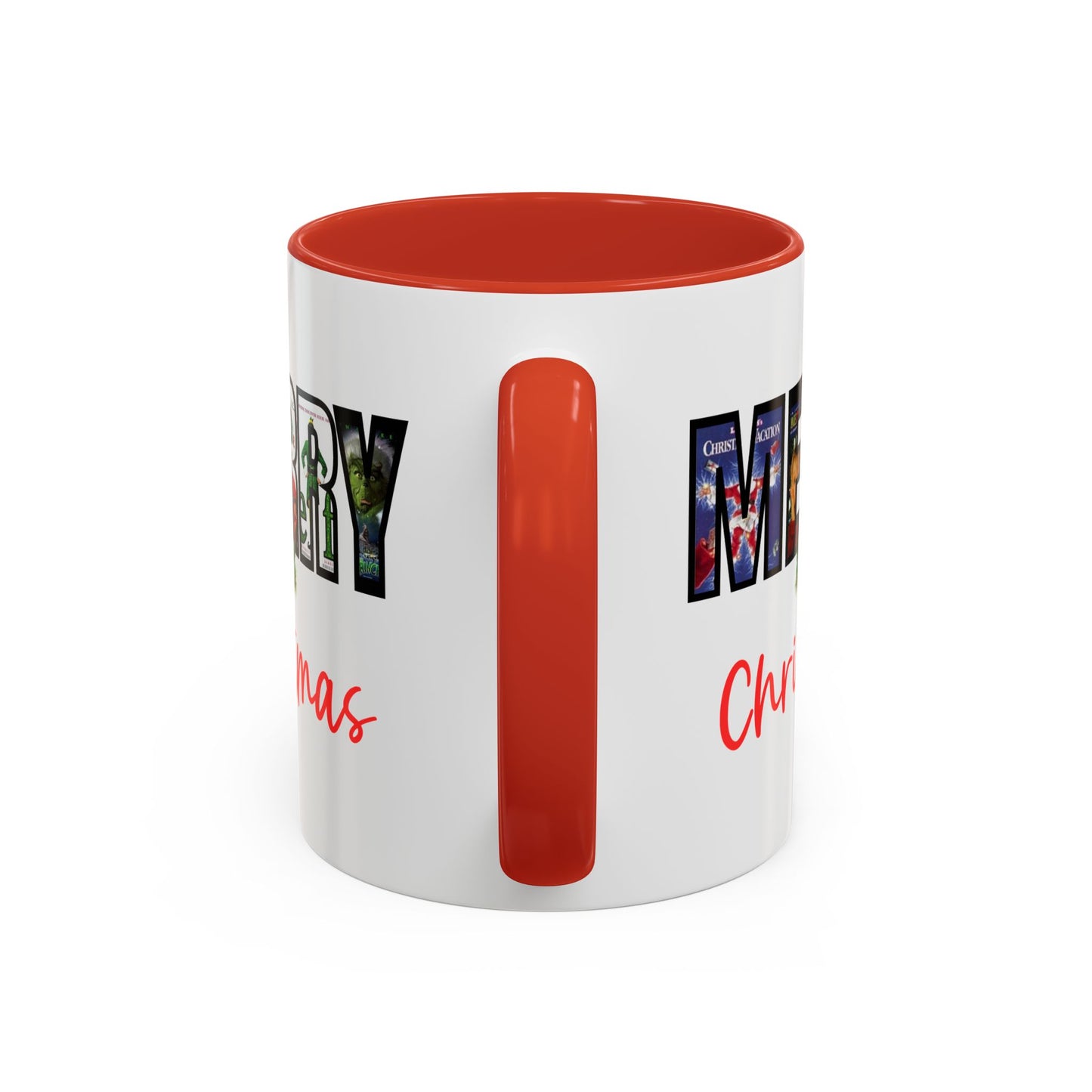 Cute Merry Christmas Nostalgic Holiday Movie Poster Mug | Christmas Gift | Christmas Bells | 11oz Accent Mug | 15oz