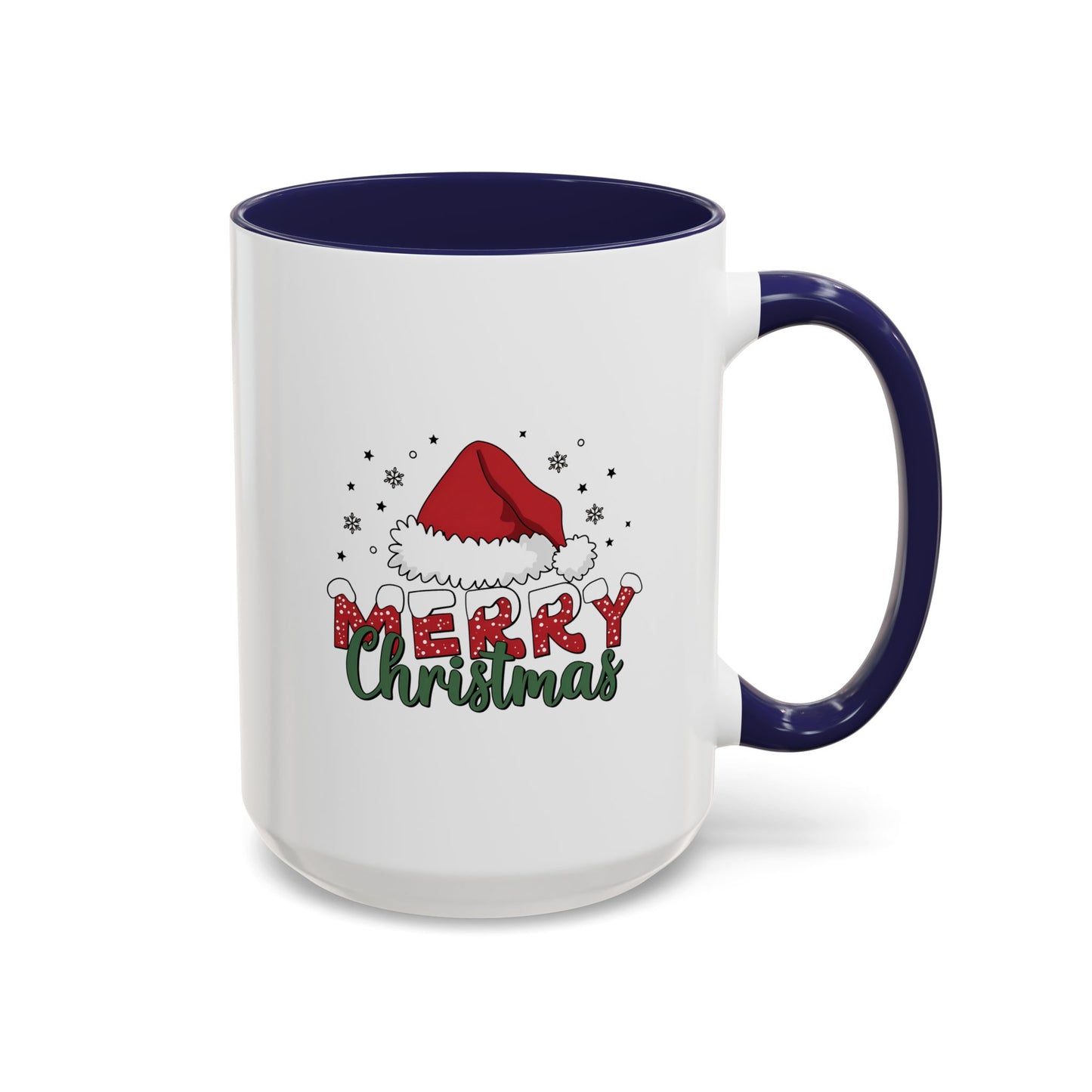 Merry Christmas Santa Hat | Cute Christmas Mug | Christmas Gift | 11oz Accent Mug | 15oz Accent Mug | Gift for Kids | Teen Gitf