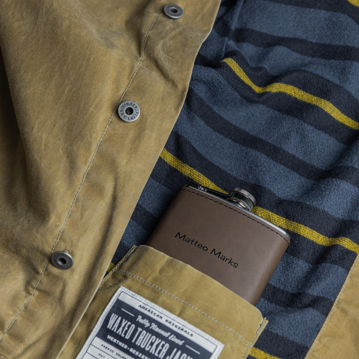 Personalized Name 6oz Flask | Leather Flask | Wedding Gift | Custom Engagement Gift