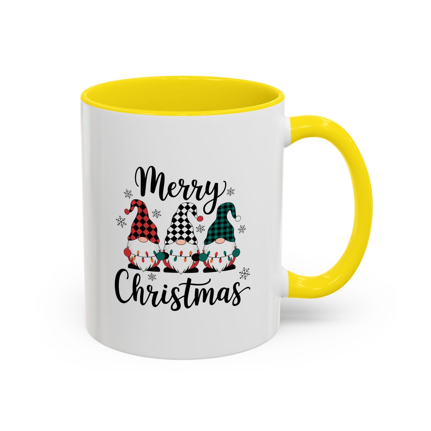 Cute Colorful Merry Christmas Elves In Colorful Hats | Christmas Mug | Christmas Gift | 11oz Accent Mug | 15oz Accent Mug