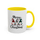 Cute Colorful Merry Christmas Elves In Colorful Hats | Christmas Mug | Christmas Gift | 11oz Accent Mug | 15oz Accent Mug