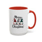 Cute Colorful Merry Christmas Elves In Colorful Hats | Christmas Mug | Christmas Gift | 11oz Accent Mug | 15oz Accent Mug