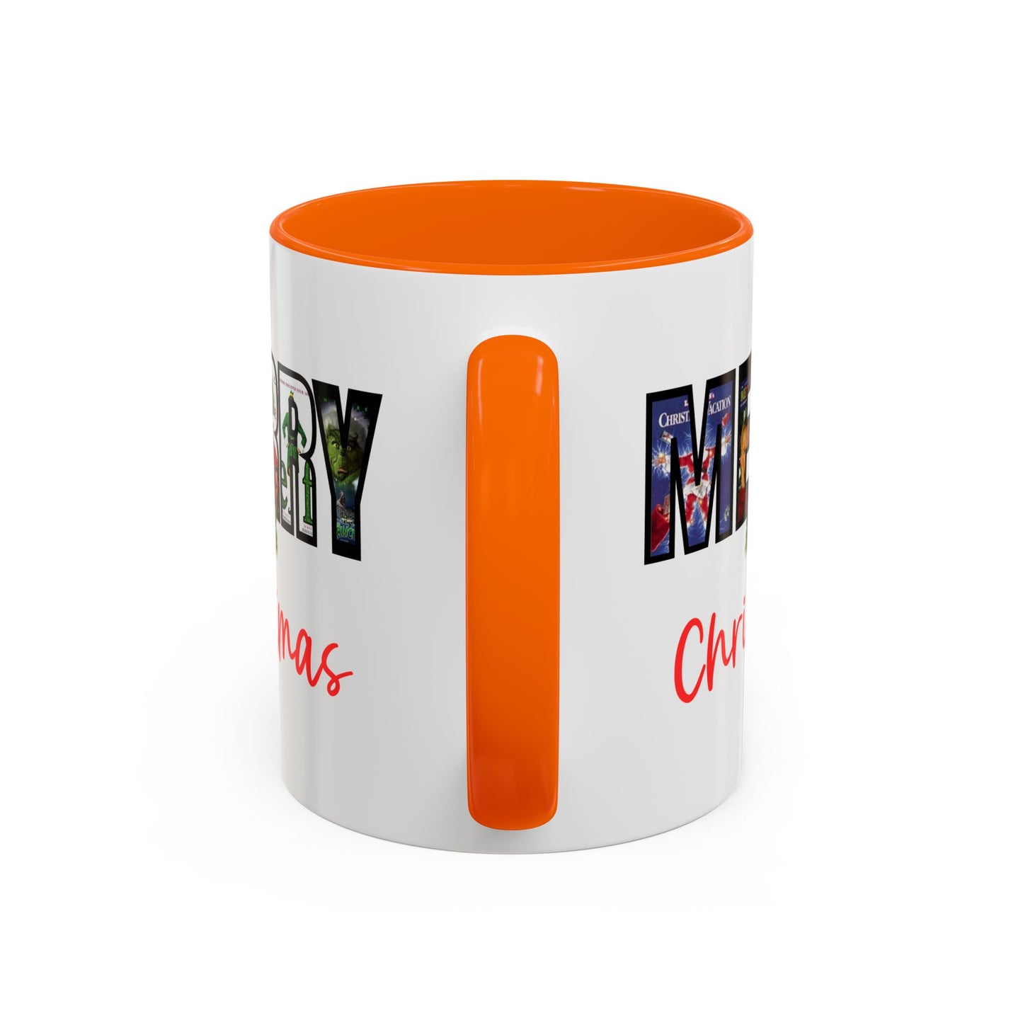 Cute Merry Christmas Nostalgic Holiday Movie Poster Mug | Christmas Gift | Christmas Bells | 11oz Accent Mug | 15oz