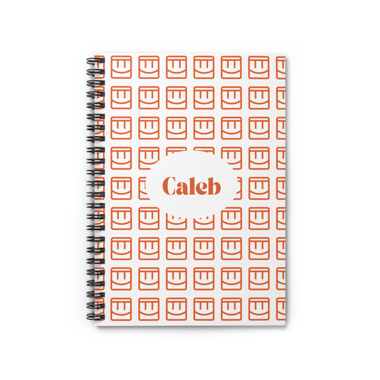 Caleb Notebook Personalized Spiral Notebook — Modern Geometric Pattern with Name (Caleb)