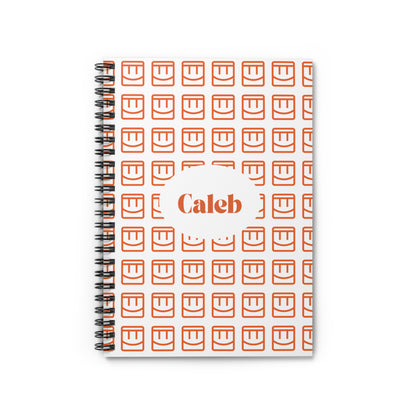 Caleb Notebook Personalized Spiral Notebook — Modern Geometric Pattern with Name (Caleb)