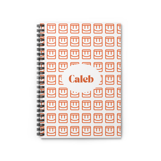 Caleb Notebook Personalized Spiral Notebook — Modern Geometric Pattern with Name (Caleb)