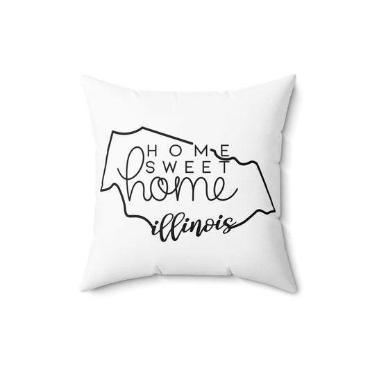 Home Sweet Home Illinois Decorative Pillow | Gift For Her | Home Decor | State Gift | Customized State Pillow