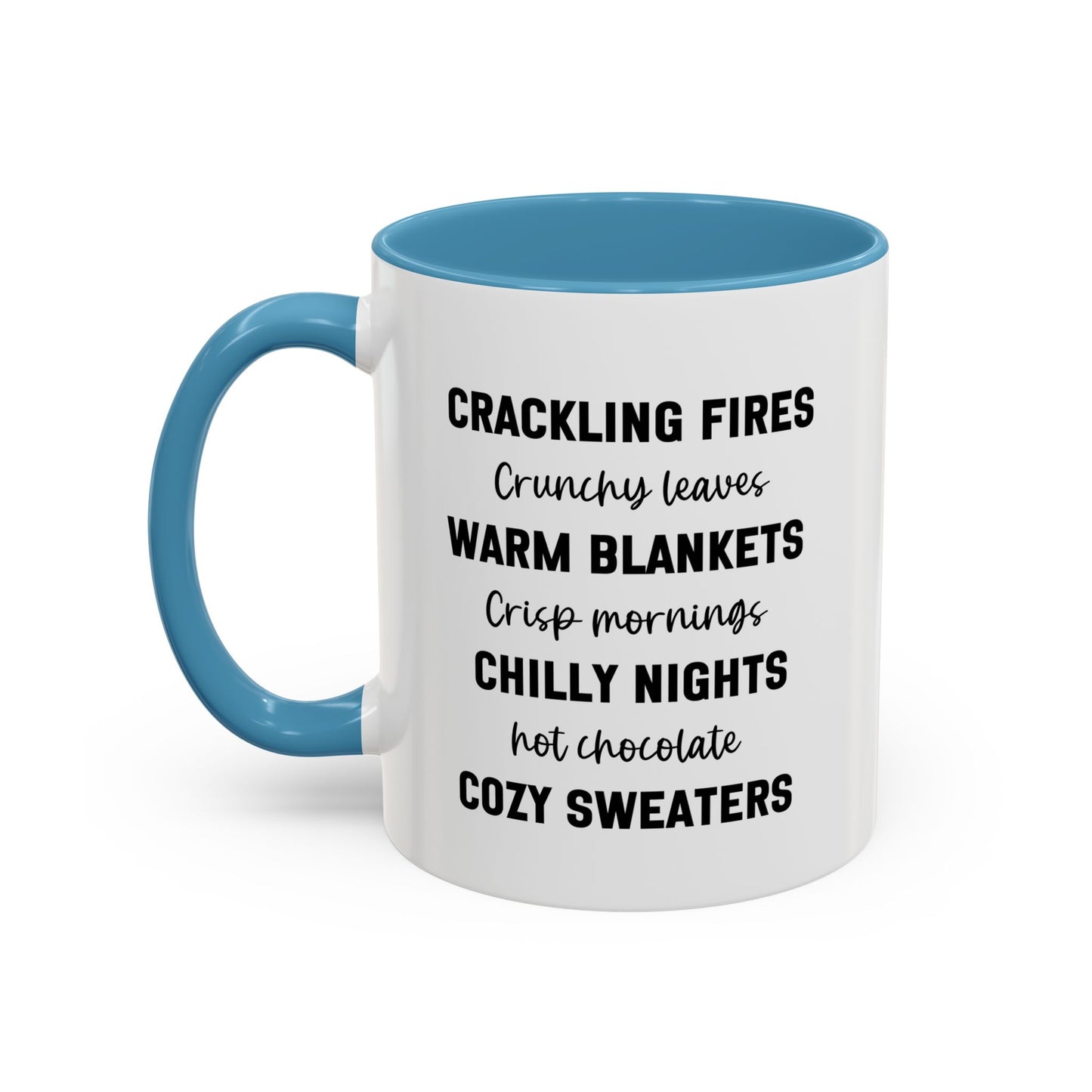 Crackling Fires Crunchy Leaves Fall Vibes Mug | Fall Season Mug | Nature Lover Gift Idea | Fall Mug | 11oz Accent Mug | 15oz Accent Mug