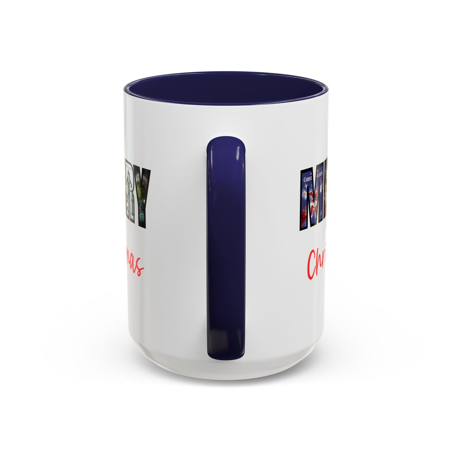 Cute Merry Christmas Nostalgic Holiday Movie Poster Mug | Christmas Gift | Christmas Bells | 11oz Accent Mug | 15oz