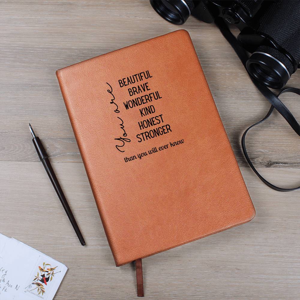 You Are Beautiful Self Love and Healing Leather Journal