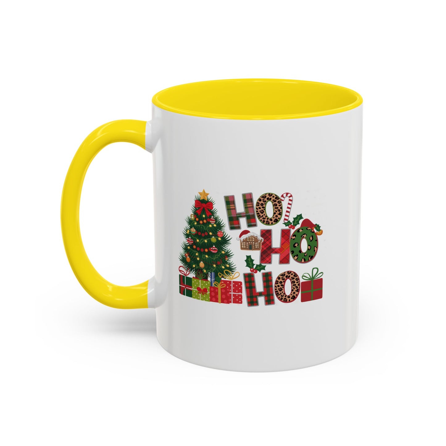 Ho Ho Ho Christmas Mug | Cute Christmas Tree Gift Mug | Christmas Gift | 11oz Accent Mug | 15oz Accent Mug
