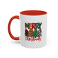 Colorful Merry Christmas Trees Mug | Christmas Mug | Christmas Gift | 11oz Accent Mug | 15oz Accent Mug