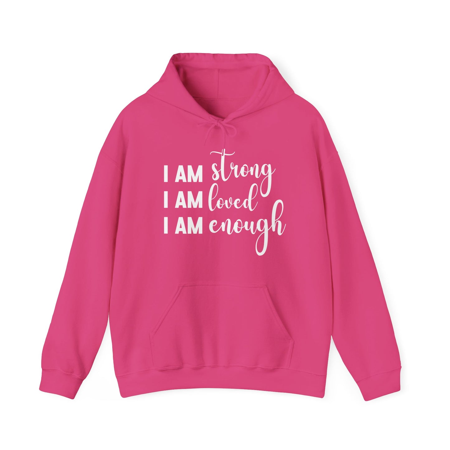 I Am Strong Message Hoodie | Motivational Gift For Her | Inspirational Quote