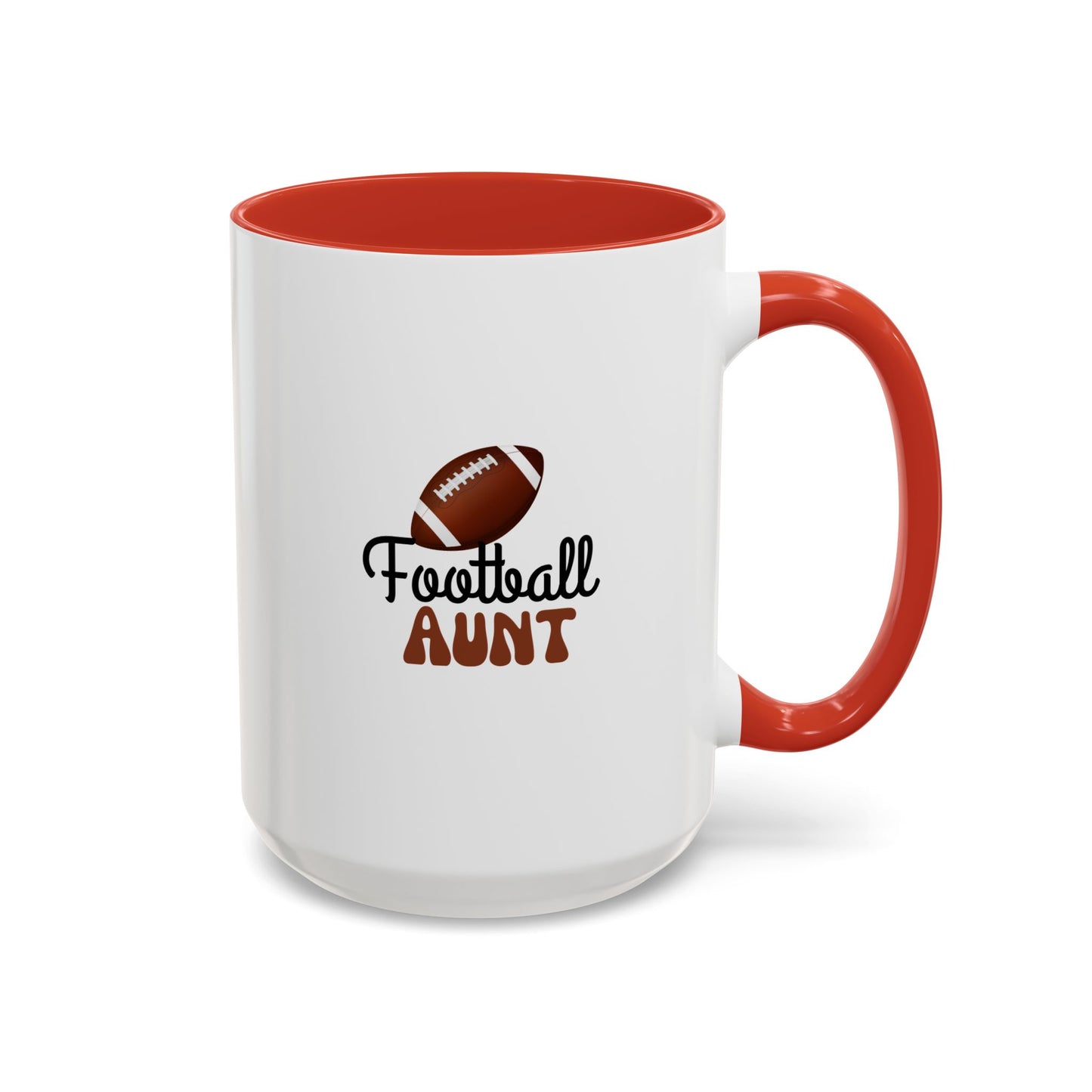 Football Aunt Mug | Sports Fan Gift | Favorite Aunt Gift | Funny Gift | 11oz Accent Mug | 15oz Accent Mug