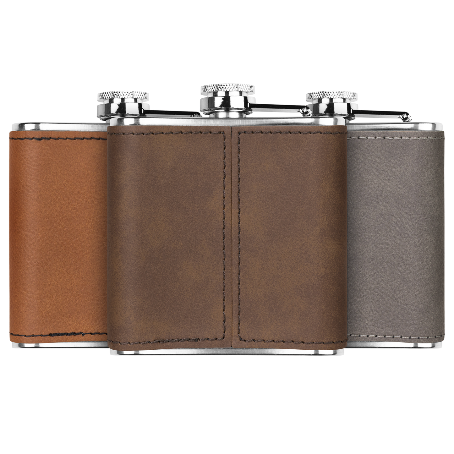Personalized Name 6oz Flask | Leather Flask | Wedding Gift | Custom Engagement Gift