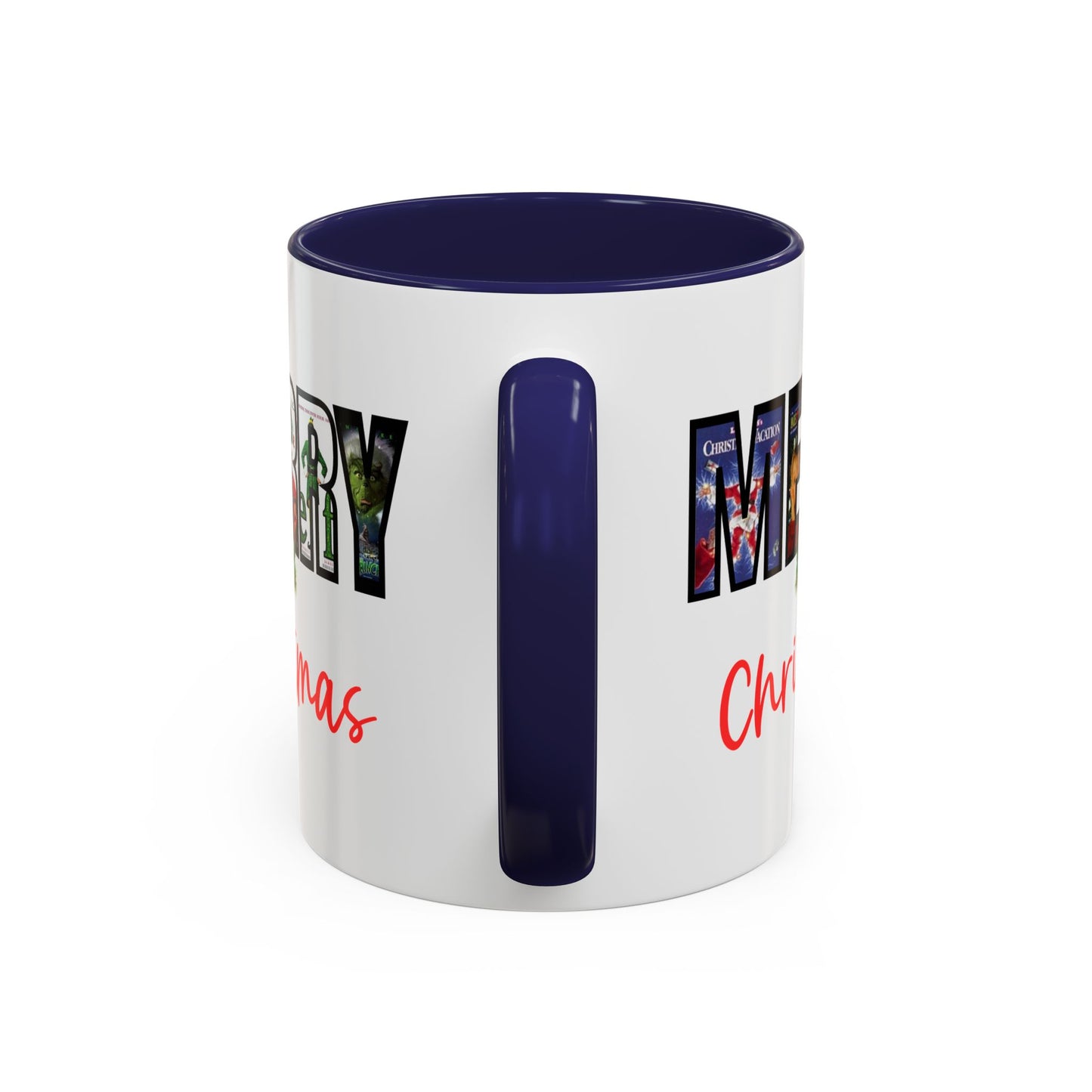 Cute Merry Christmas Nostalgic Holiday Movie Poster Mug | Christmas Gift | Christmas Bells | 11oz Accent Mug | 15oz