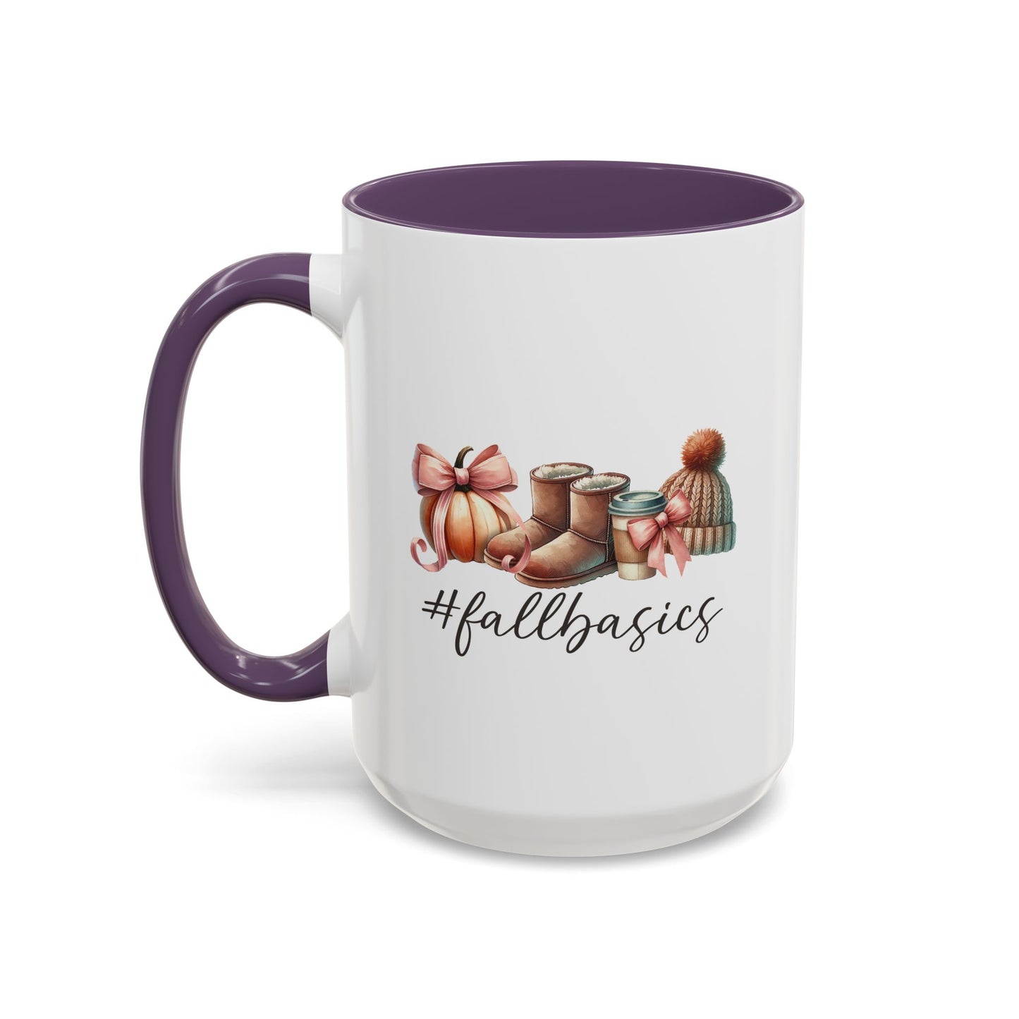 Fall Basics | Fall Lover's Mug | Pumpkin and Latte Mug | Fall Season Mug | Gift for Her | Fall Mug | 11oz Accent Mug | 15oz Accent Mug