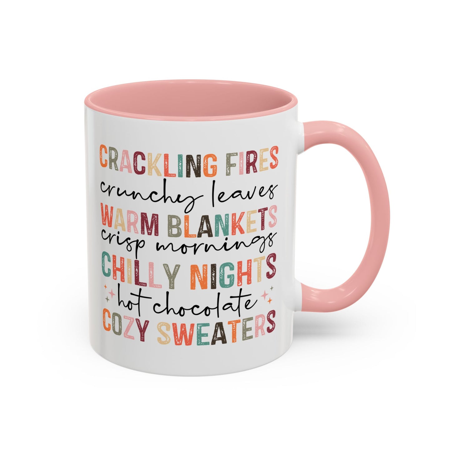 Colorful Crackling Fires Crunchy Leaves Fall Vibes Mug | Fall Season Mug | Nature Lover Gift Idea | Fall Mug | 11oz Accent Mug | 15oz Accent Mug