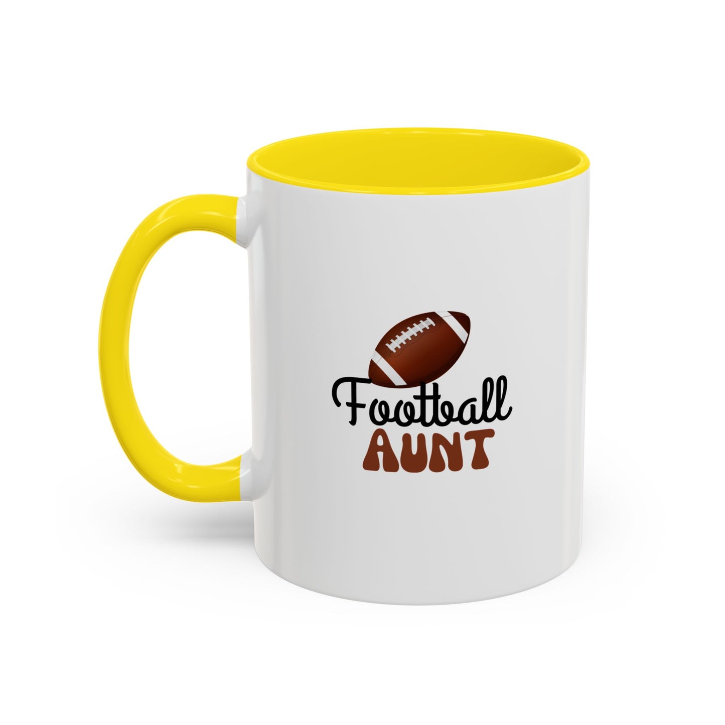 Football Aunt Mug | Sports Fan Gift | Favorite Aunt Gift | Funny Gift | 11oz Accent Mug | 15oz Accent Mug