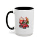 Red Christmas Truck Mug | Cute Gingerbread Man Mug | Christmas Gift Idea | 11oz Accent Mug | 15oz Accent Mug
