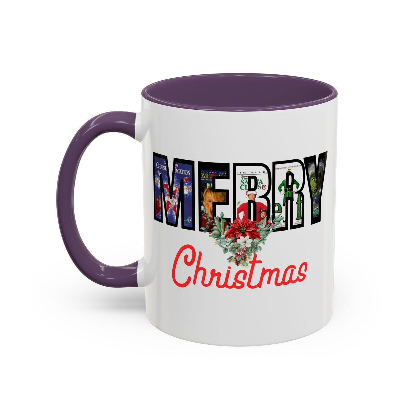 Cute Merry Christmas Nostalgic Holiday Movie Poster Mug | Christmas Gift | Funny Christmas Gift | Accent Mug | 11oz | 15oz |