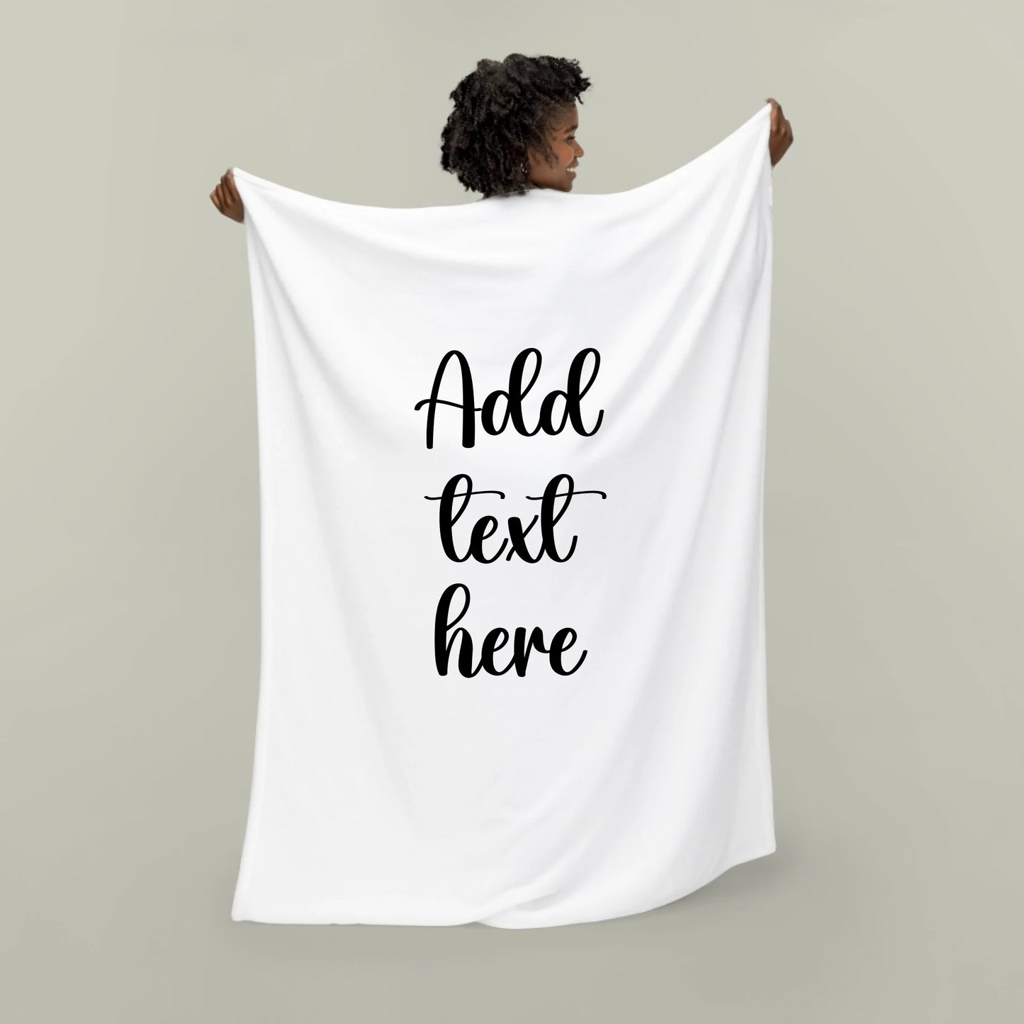 Add Text Here | Personalized Blankets | Velveteen Blanket | Baby Blankets | Kids Blankets