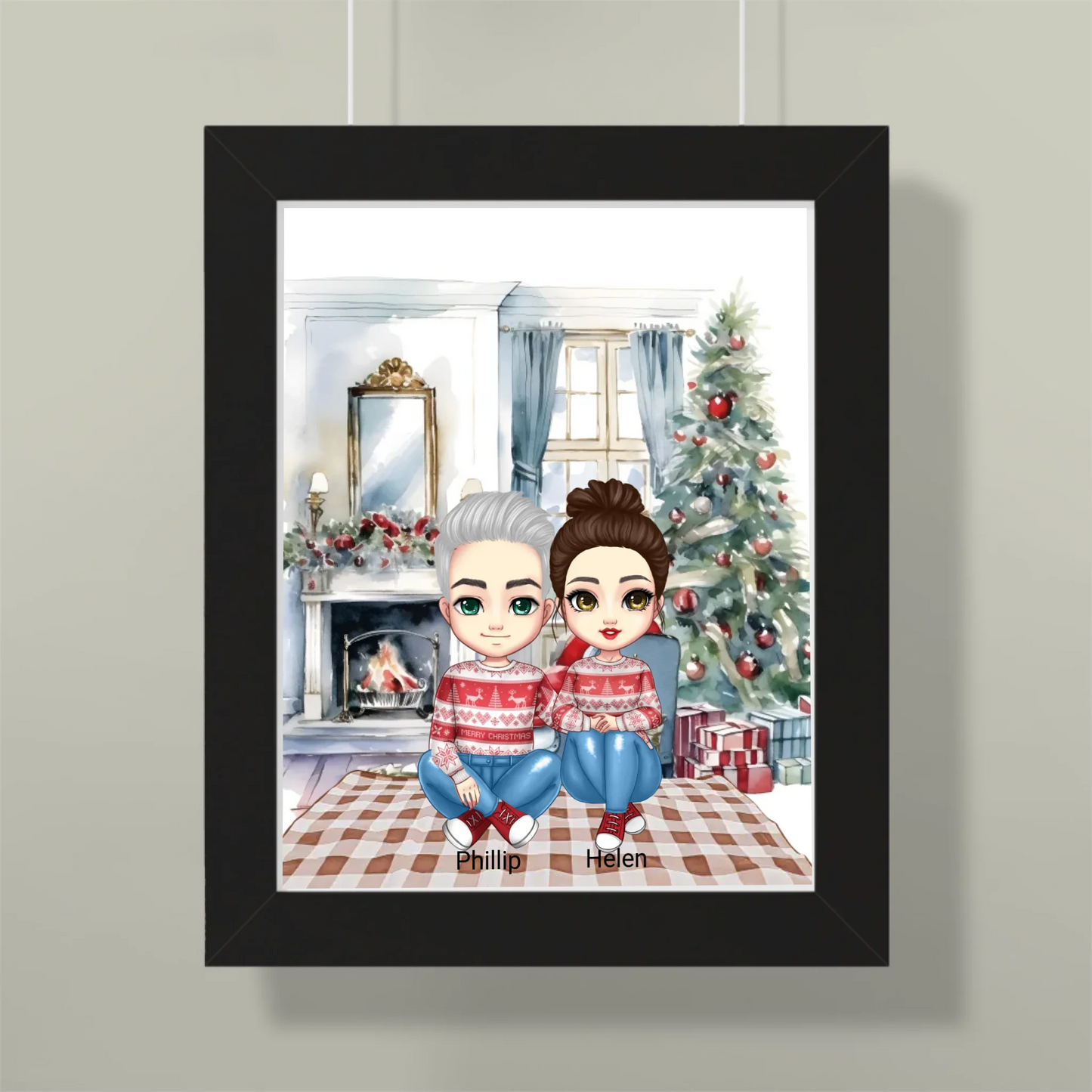 Cute Couple Christmas Frame | Gift For Couples | Gift For Her | Gift For Him