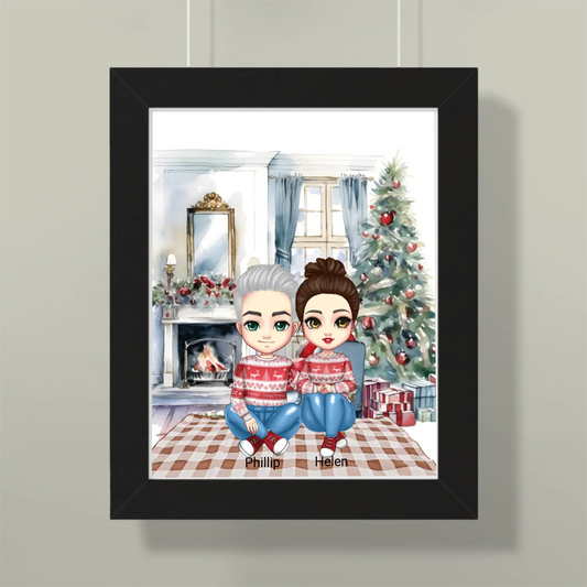 Cute Couple Christmas Frame | Gift For Couples | Gift For Her | Gift For Him