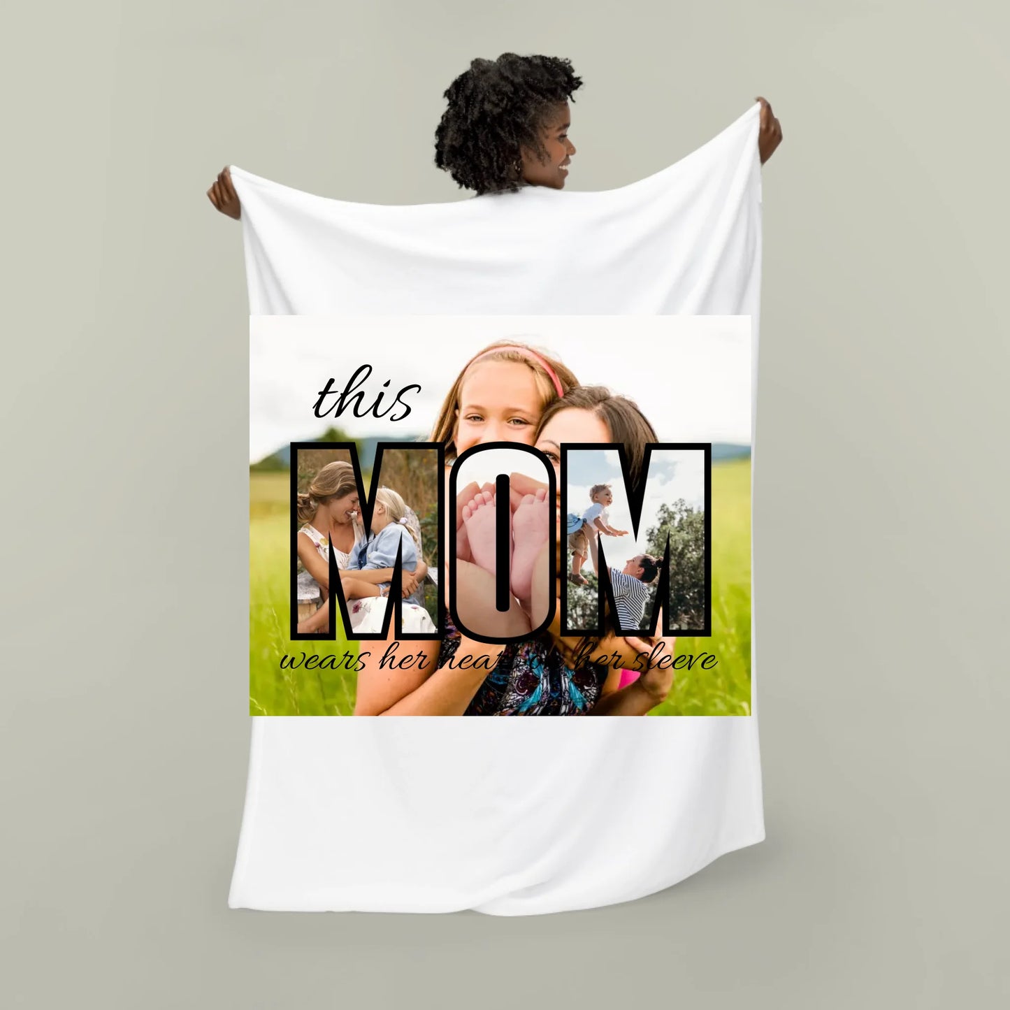 Personalized Mother's Day Blanket| Velveteen Blanket | Woven Blanket | Photo Frame Blanket