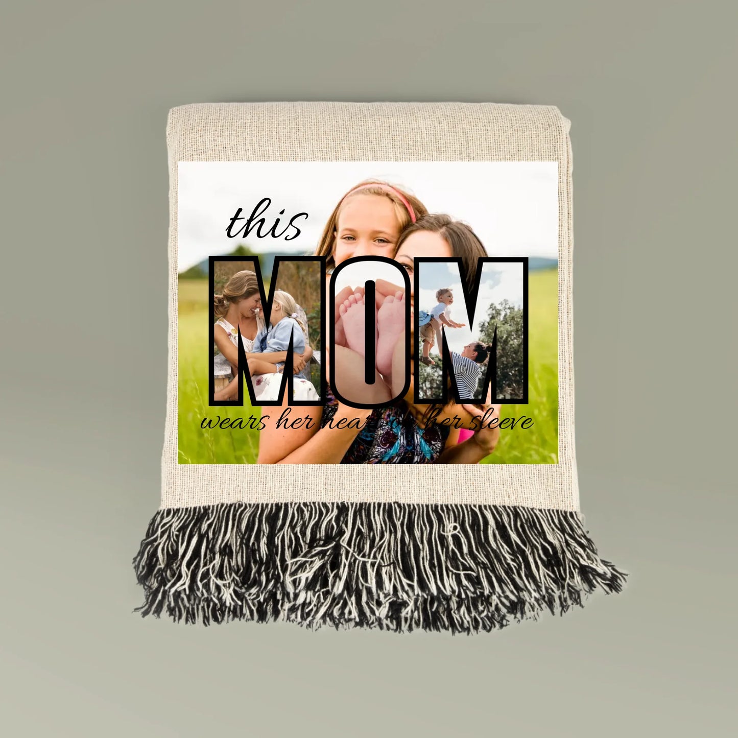 Personalized Mother's Day Blanket| Velveteen Blanket | Woven Blanket | Photo Frame Blanket