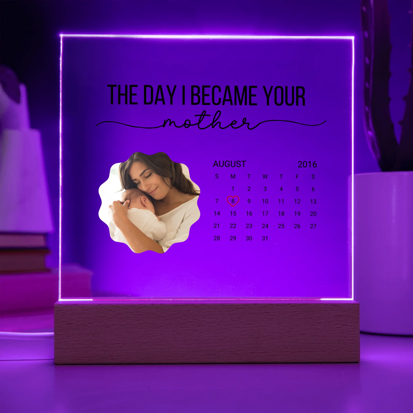 Acrylic Square with LED Base 8