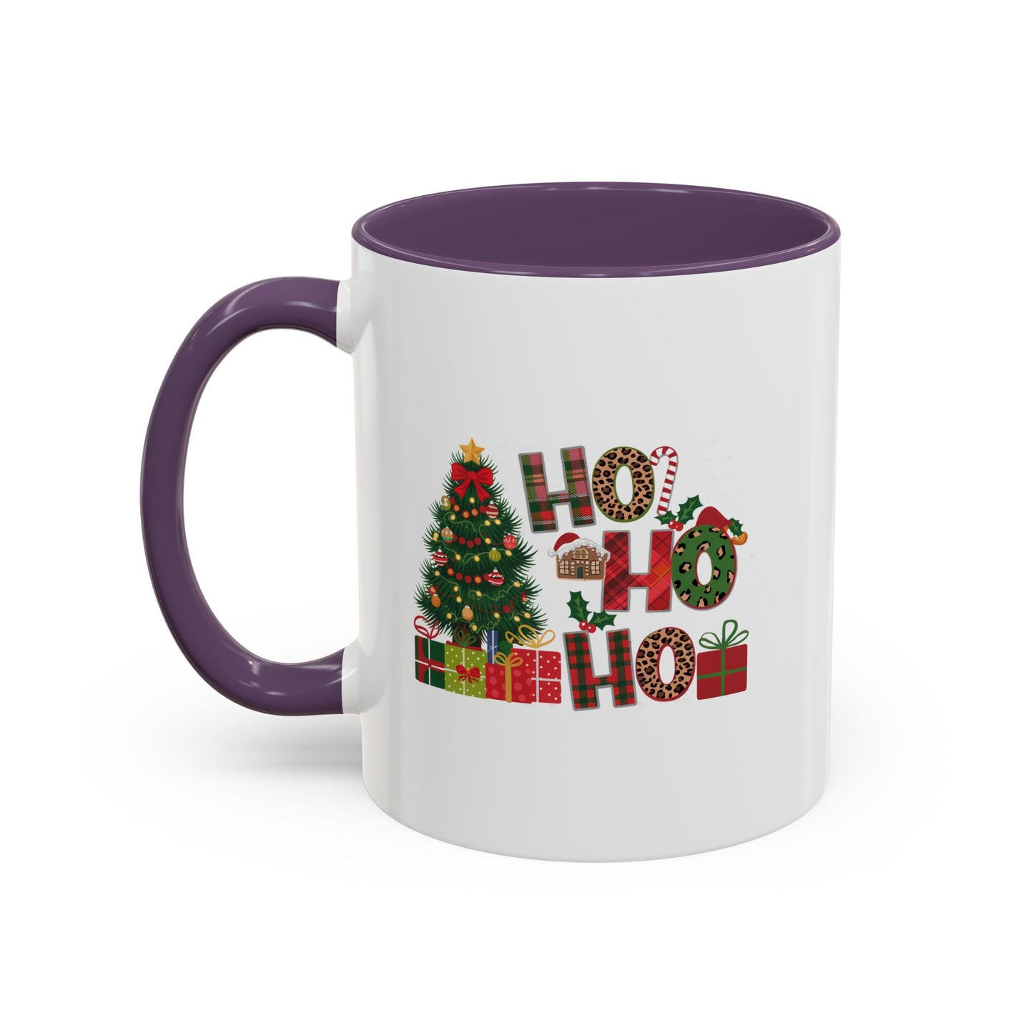 Ho Ho Ho Christmas Mug | Cute Christmas Tree Gift Mug | Christmas Gift | 11oz Accent Mug | 15oz Accent Mug
