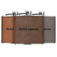 Personalized Name 6oz Flask | Leather Flask | Wedding Gift | Custom Engagement Gift