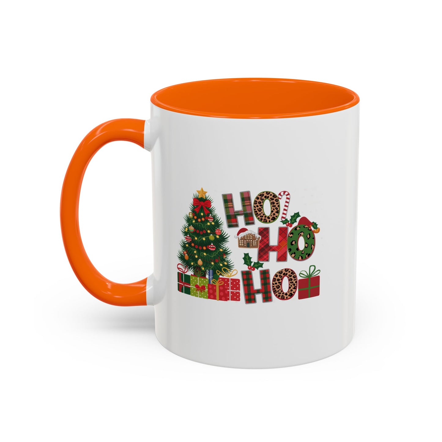 Ho Ho Ho Christmas Mug | Cute Christmas Tree Gift Mug | Christmas Gift | 11oz Accent Mug | 15oz Accent Mug