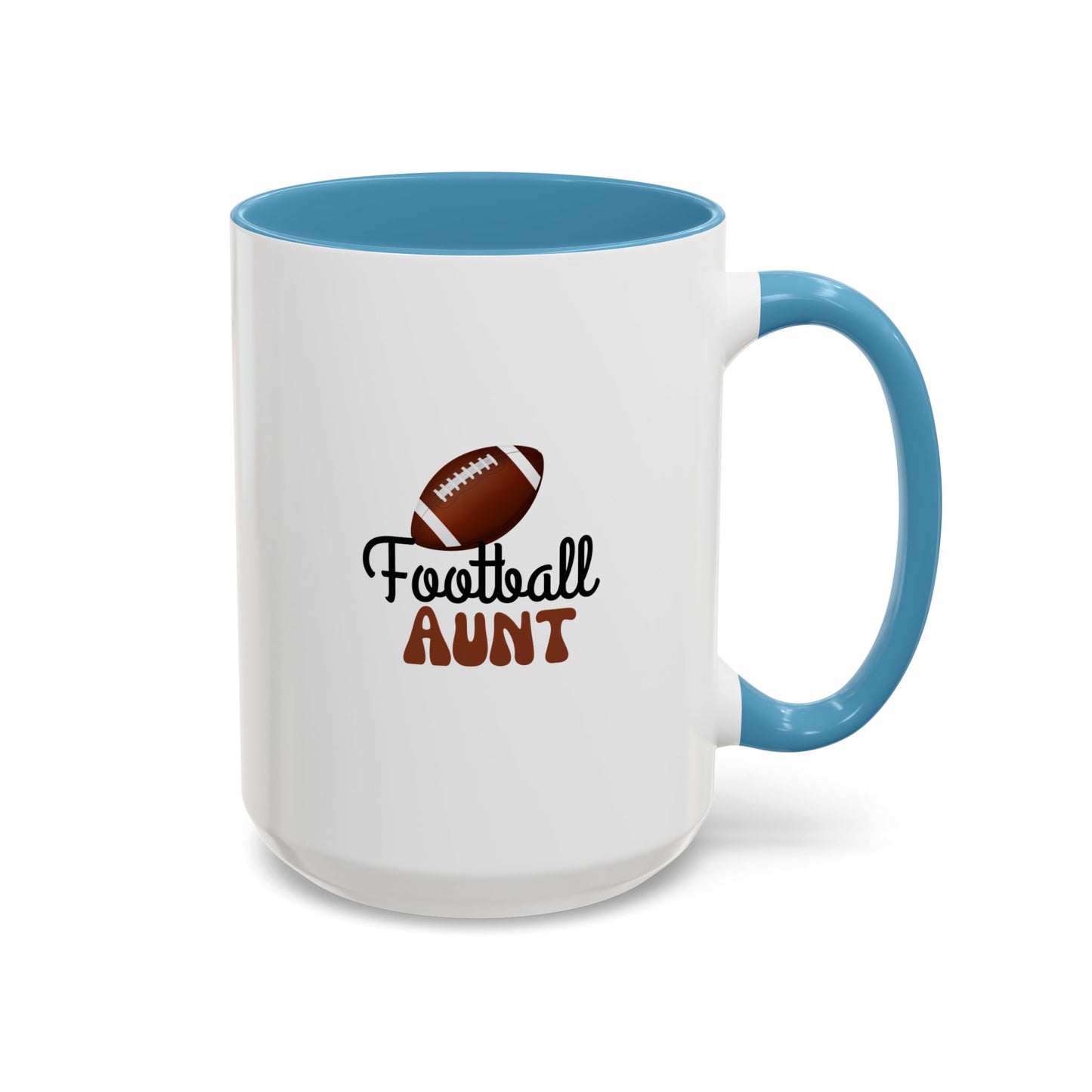 Football Aunt Mug | Sports Fan Gift | Favorite Aunt Gift | Funny Gift | 11oz Accent Mug | 15oz Accent Mug