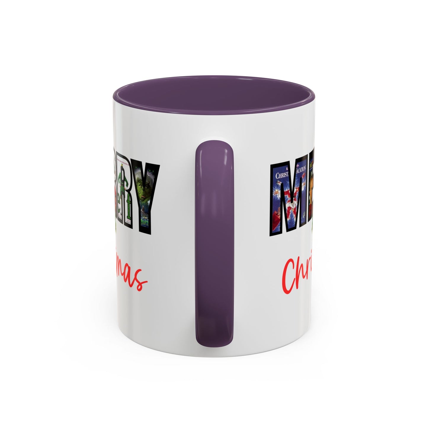 Cute Merry Christmas Nostalgic Holiday Movie Poster Mug | Christmas Gift | Christmas Bells | 11oz Accent Mug | 15oz