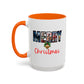 Merry Christmas Nostalgic Movie Poster Mug | 11oz | 15oz | Christmas Gift | Funny Christmas Gift | Accent Mug