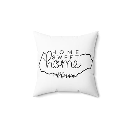 Home Sweet Home California Decorative Pillow | Gift For Her | Home Decor | State Gift | Customized State Pillow