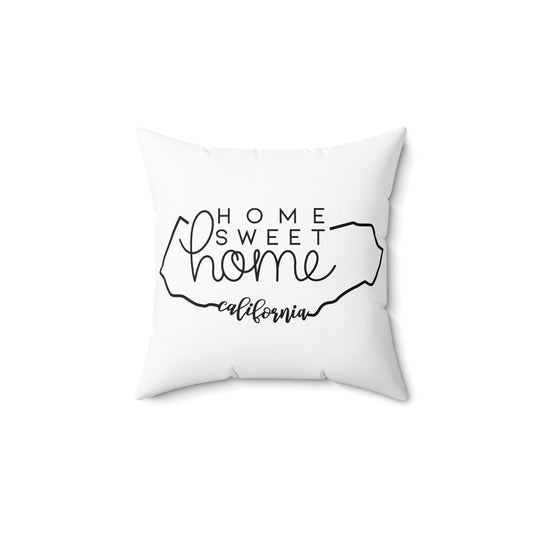Home Sweet Home California Decorative Pillow | Gift For Her | Home Decor | State Gift | Customized State Pillow