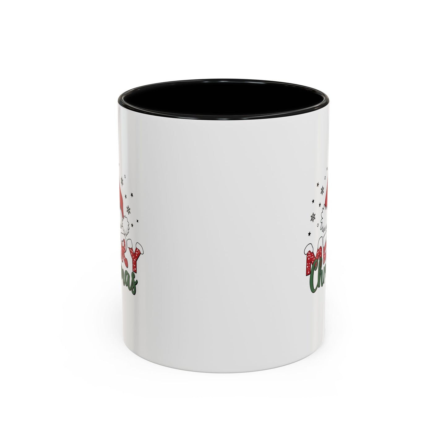 Merry Christmas Santa Hat | Cute Christmas Mug | Christmas Gift | 11oz Accent Mug | 15oz Accent Mug | Gift for Kids | Teen Gitf