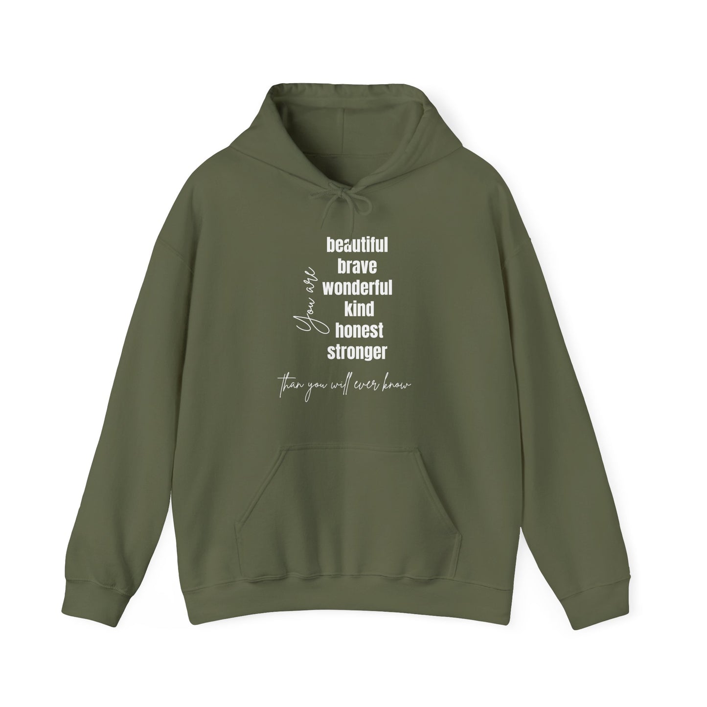 You Are Beautiful Quote Hoodie | Motivational Gift For Her | Inspirational Quote