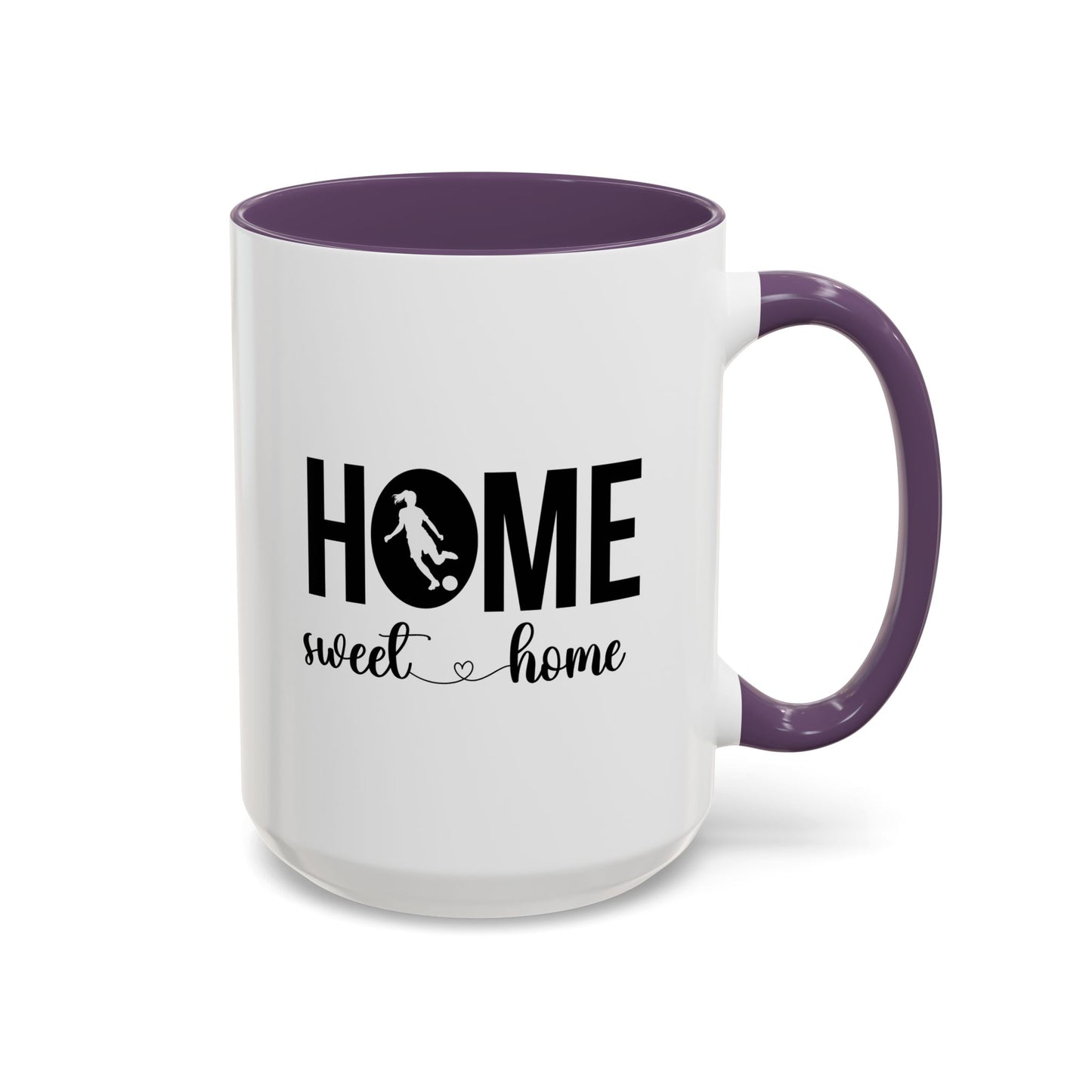 Female Soccer Player Home Sweet Home Mug | Soccer Gift | Sports Mug |11oz Accent Mug | 15oz Accent Mug