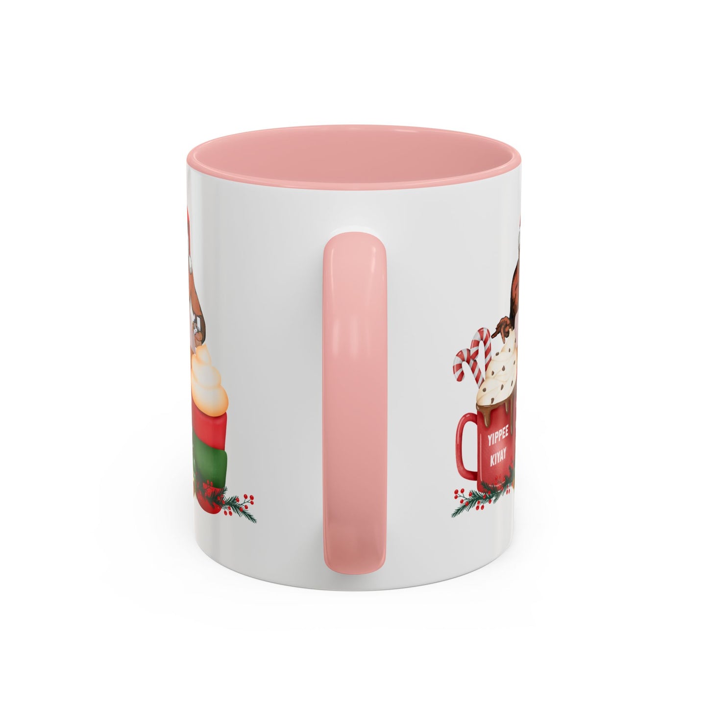 Cute Yippee Kiyay Nostalgic Movie Quote | Christmas Movie Fan Gift | Funny Christmas Gift| 1980s Nostalgia |11oz Accent Mug| 15oz Accent Mug