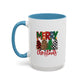 Colorful Merry Christmas Trees Mug | Christmas Mug | Christmas Gift | 11oz Accent Mug | 15oz Accent Mug